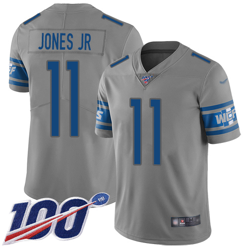 Detroit Lions Limited Gray Youth Marvin Jones Jr Jersey NFL Football #11 100th Season Inverted Legend->youth nfl jersey->Youth Jersey